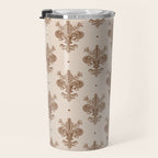 Fleur De Lis In Neutral Travel Mug Gallery Image 3