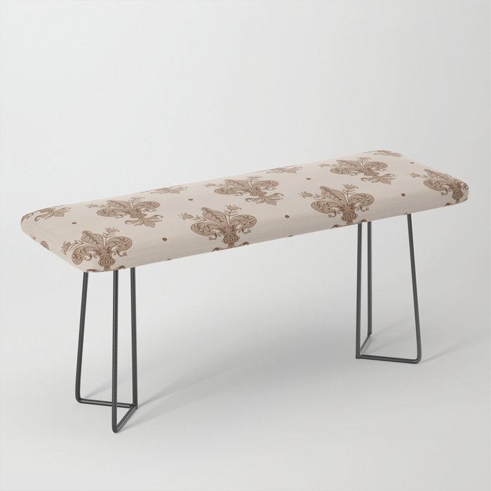 Fleur De Lis In Neutral Bench Gallery Image 1