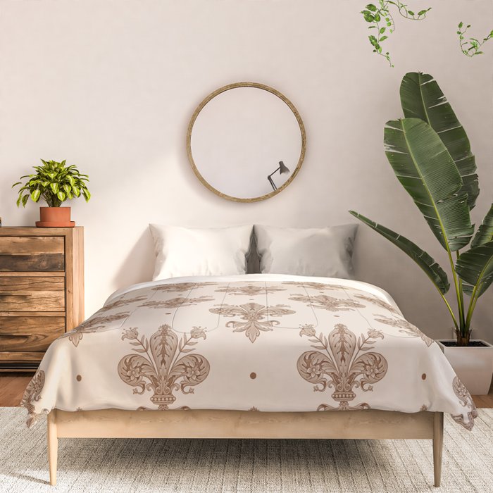 Fleur De Lis In Neutral Comforter Gallery Image 3