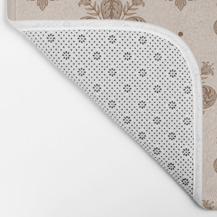 Fleur De Lis In Neutral Bath Mat Gallery Image 2