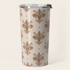 Fleur De Lis In Neutral Travel Mug Gallery Image 2