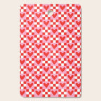 Red love heart checkered pattern Cutting Board Gallery Image 1