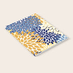 Floral Blooms, Yellow and Blue Flowers Notebook Gallery Image 2