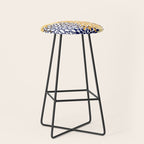 Floral Blooms, Yellow and Blue Flowers Stool Gallery Image 1