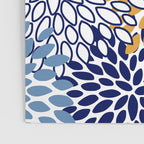 Floral Blooms, Yellow and Blue Flowers Poster Gallery Image 3
