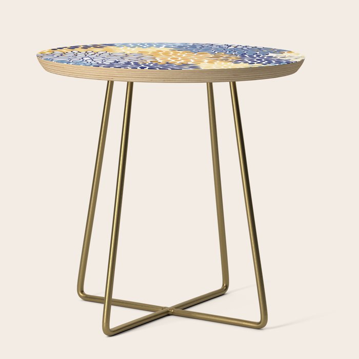 Floral Blooms, Yellow and Blue Flowers Side Table Gallery Image 1