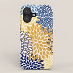 Floral Blooms, Yellow and Blue Flowers iPhone Case Gallery Image 1