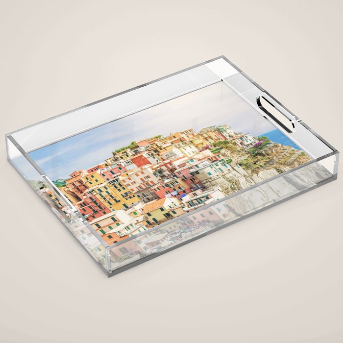 Bella Italia - Manarola, Cinque Terre Italy - Photo Society6 Art Print - Holiday Travel Photography Acrylic Tray Gallery Image 1