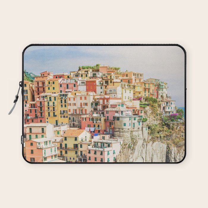 Bella Italia - Manarola, Cinque Terre Italy - Photo Society6 Art Print - Holiday Travel Photography Laptop Sleeve Gallery Image 1