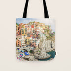 Bella Italia - Manarola, Cinque Terre Italy - Photo Society6 Art Print - Holiday Travel Photography Tote Bag Gallery Image 1