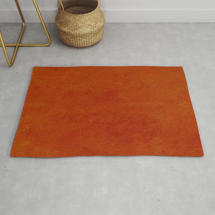 concrete orange brown copper plain texture Rug Gallery Image 1