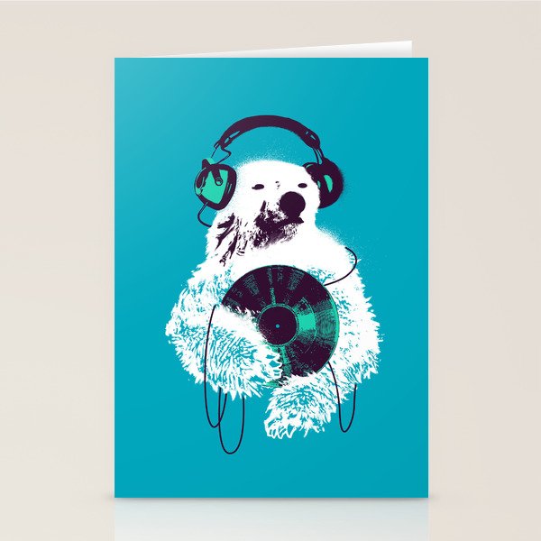 Record Bear Stationery Card Gallery Image 2
