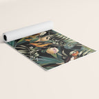 Floral and Birds Vintage Garden Night Yoga Mat Gallery Image 2