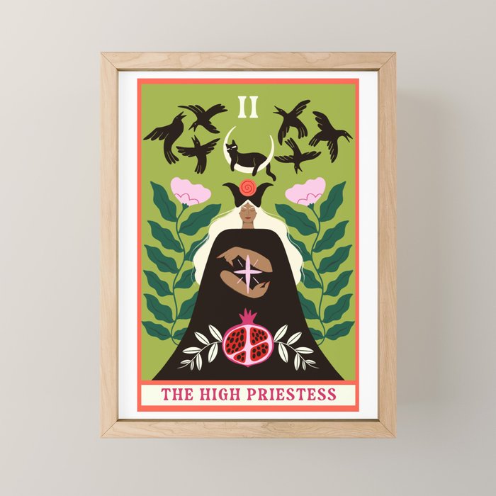 The High Priestess Tarot Card Mini Art Print Gallery Image 1