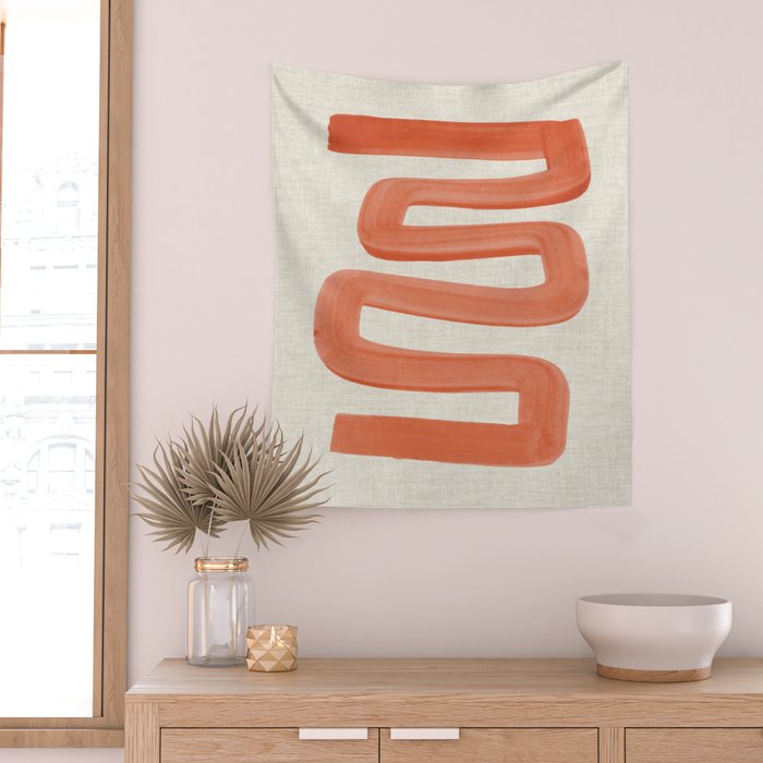 Orange Ghost Road  Wall Tapestry Gallery Image 2