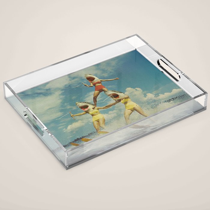 On Evil Beach - Shark Attack Acrylic Tray Gallery Image 1