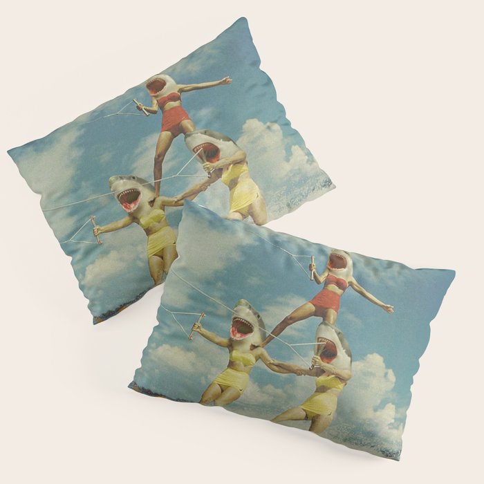 On Evil Beach - Shark Attack Pillow Sham Gallery Image 3