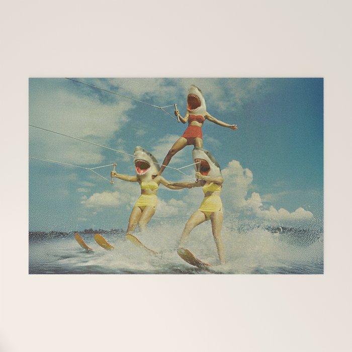 On Evil Beach - Shark Attack Welcome Mat Gallery Image 1