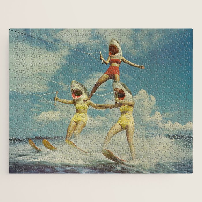 On Evil Beach - Shark Attack Jigsaw Puzzle Gallery Image 1