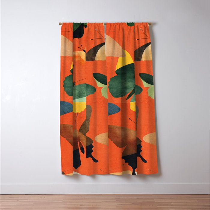 Beautiful Butterflies 3 Window Curtain Gallery Image 3