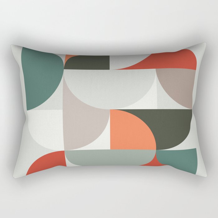 Mid Century Geometric 14 Rectangular Pillow Gallery Image 2