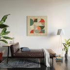 Mid Century Geometric 14 Wood Wall Art Gallery Image 2