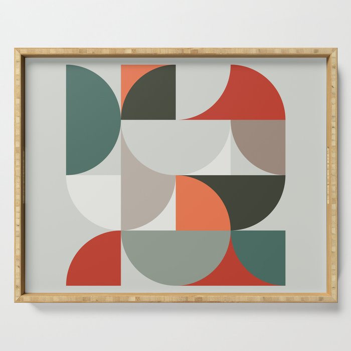Mid Century Geometric 14 Serving Tray Gallery Image 1