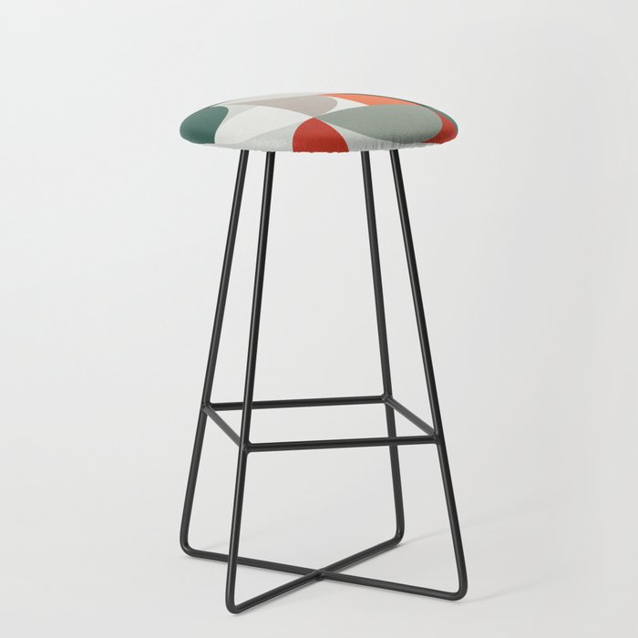 Mid Century Geometric 14 Stool Gallery Image 1