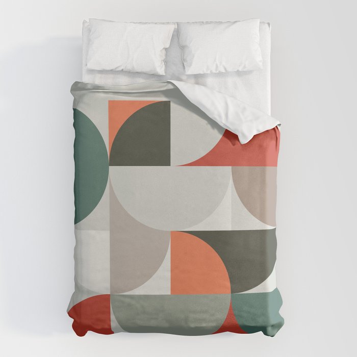 Mid Century Geometric 14 Duvet Cover Gallery Image 1