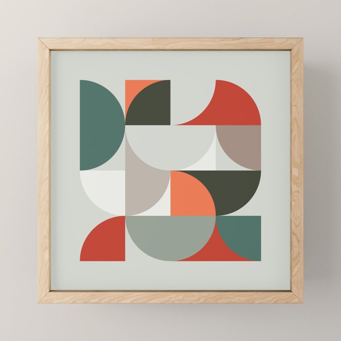 Mid Century Geometric 14 Mini Art Print Gallery Image 1