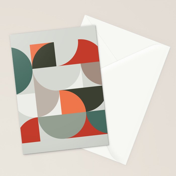 Mid Century Geometric 14 Stationery Card Gallery Image 2