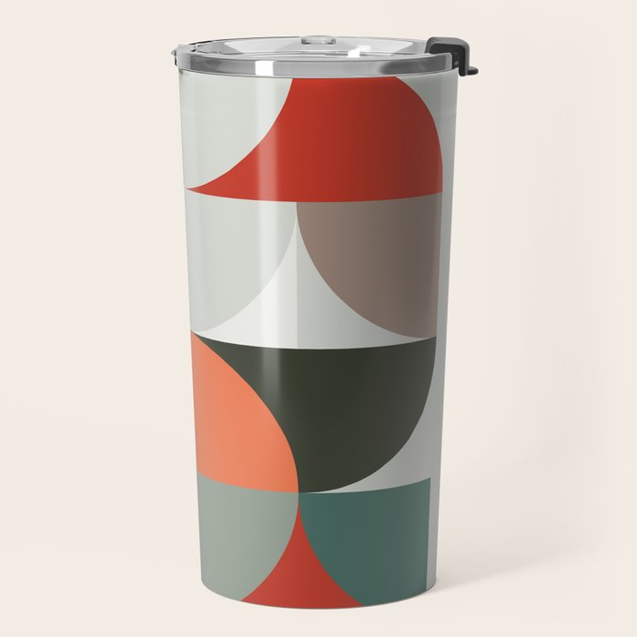 Mid Century Geometric 14 Travel Mug Gallery Image 2