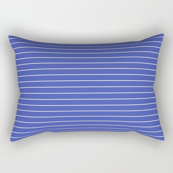 Minimal Arch XXI Bright Blue Modern Geometric Lines Rectangular Pillow Gallery Image 2