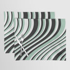 Wavy Stripes XII - Mint, Black and White Placemat Gallery Image 1