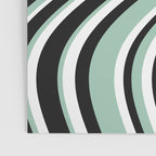 Wavy Stripes XII - Mint, Black and White Poster Gallery Image 3