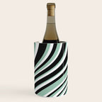 Wavy Stripes XII - Mint, Black and White Wine Chiller Gallery Image 1