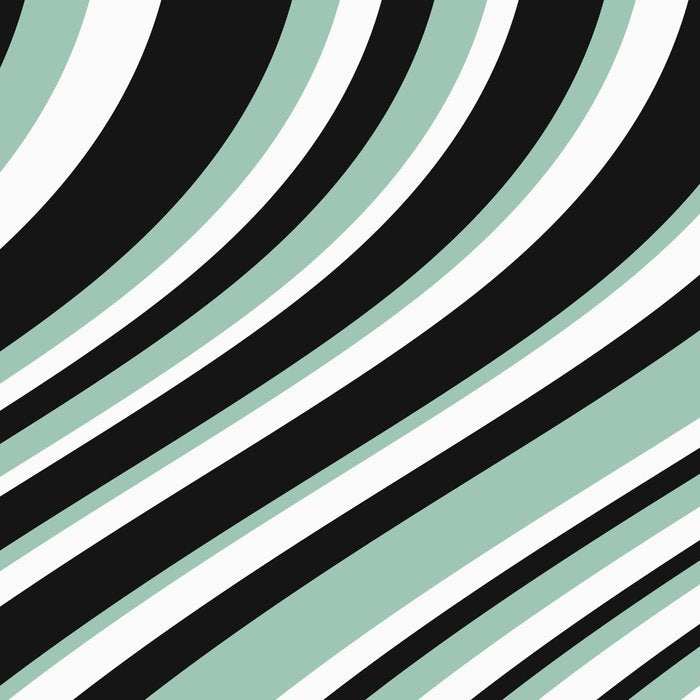 Wavy Stripes XII - Mint, Black and White Coffee Mug Gallery Image 2