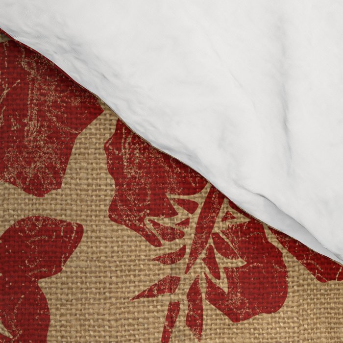 Mele Kalikimaka Vintage Pareau Hawaiian Hibiscus  Comforter Gallery Image 4