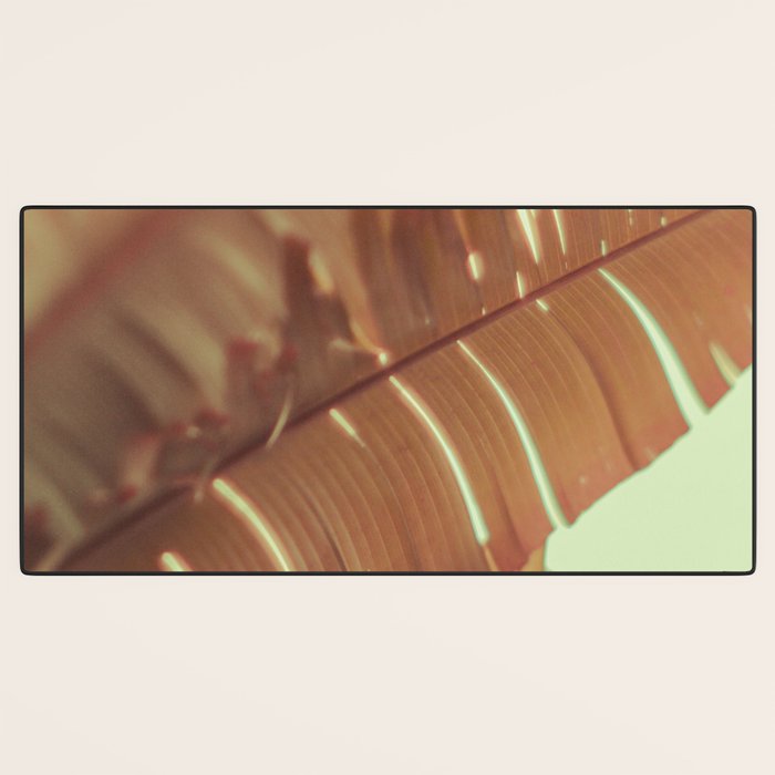 Sunset Banana Leaves tropical leaf botanical photograph Desk Mat Gallery Image 3
