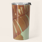 Sunset Banana Leaves tropical leaf botanical photograph Travel Mug Gallery Image 2