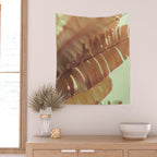 Sunset Banana Leaves tropical leaf botanical photograph Wall Tapestry Gallery Image 2