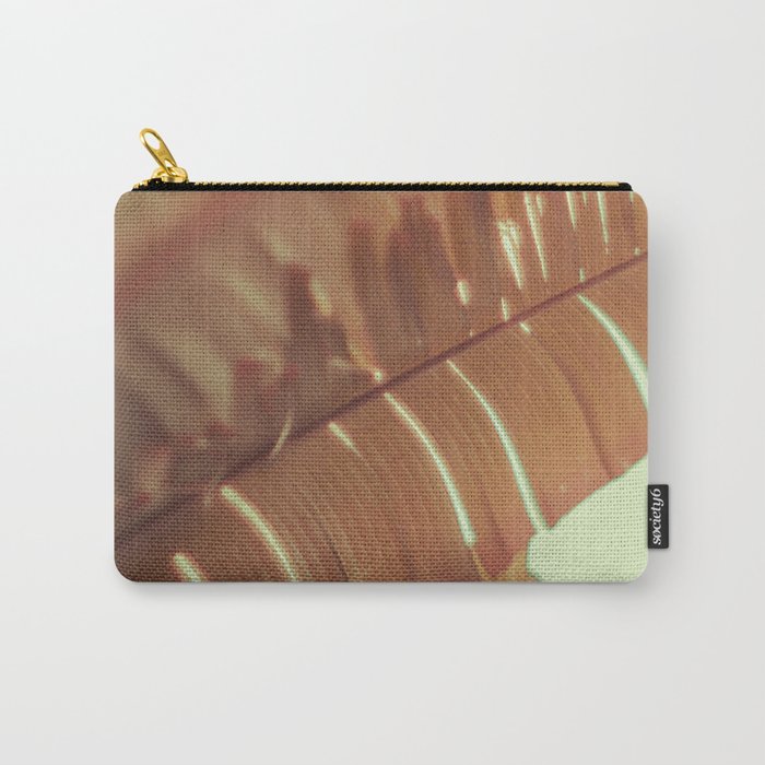 Sunset Banana Leaves tropical leaf botanical photograph Carry All Pouch Gallery Image 1