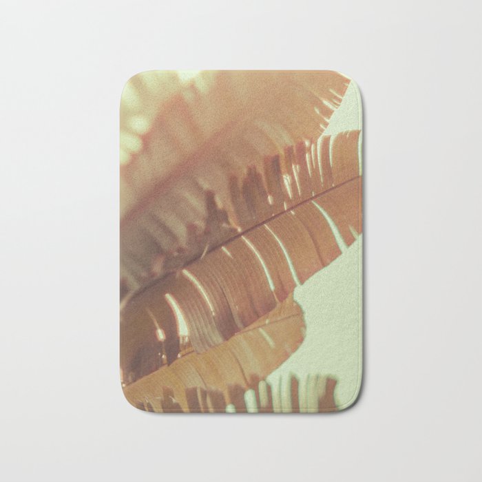 Sunset Banana Leaves tropical leaf botanical photograph Bath Mat Gallery Image 1