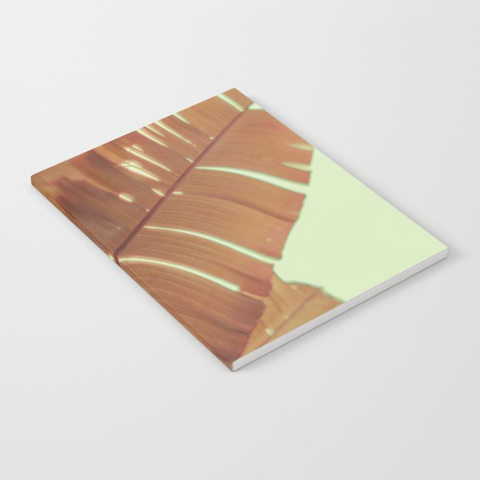 Sunset Banana Leaves tropical leaf botanical photograph Notebook Gallery Image 2