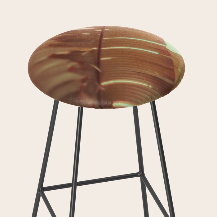 Sunset Banana Leaves tropical leaf botanical photograph Stool Gallery Image 2