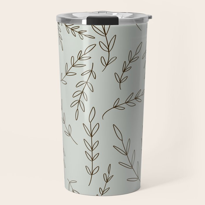 Rosemary Sketch Pattern Travel Mug Gallery Image 1