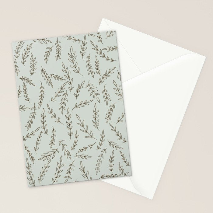 Rosemary Sketch Pattern Stationery Card Gallery Image 2