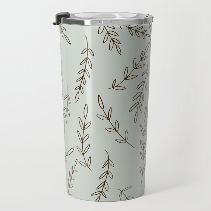Rosemary Sketch Pattern Travel Mug Gallery Image 3