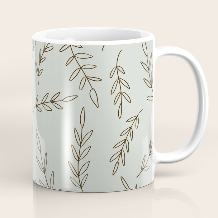 Rosemary Sketch Pattern Coffee Mug Gallery Image 1