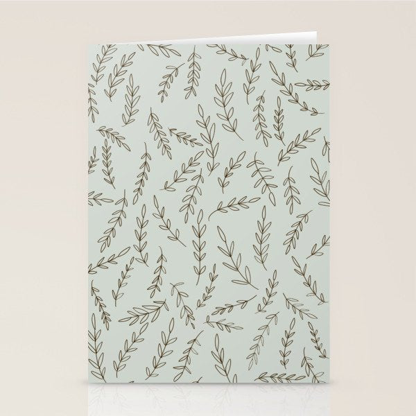 Rosemary Sketch Pattern Stationery Card Gallery Image 1